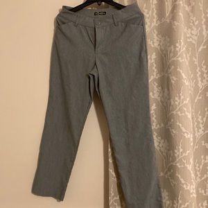 Lee Size 6 Short Relaxed Fit Straight Leg Mid Rise Grey Business Pants